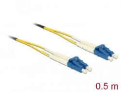 Delock optikai szálas LC > LC egyszeres OS2 kábel 0, 5m (86545)