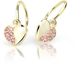Cutie Jewellery Sárga arany gyermek fülbevaló C2160-10-X-1 rózsaszín