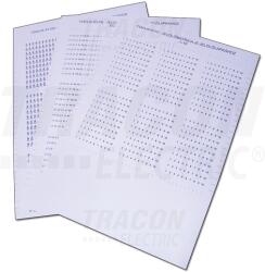 Tracon Jelölőmatrica J5 jelölőlapkához (1db A4-es ív) 60×(71-72-73-74-75-76-77-78-79-80) (TSKAJ5-7180)