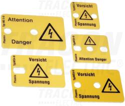 Tracon Figyelmeztető tábla sorozatkapocshoz, 8 raszteres, 5 modul 31x23mm (FT8-5)