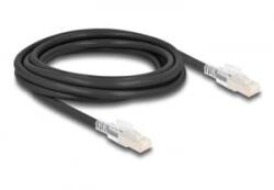 Delock RJ45 hálózati kábel Cat. 6A S/FTP biztonsági klipsz csomaggal 3m fekete (80257) (80257)