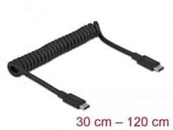 Delock USB 3.1 Gen 2 USB Type-C - USB Type-C csavart kábel fekete (85350) (85350)