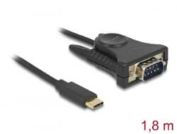 Delock USB-C > soros DB9 RS-232 kábel 1.8m (62964)