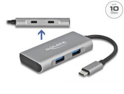 Delock External USB 3.2 Gen 2 USB Type-C Hub with 2x USB Type-A and 2 x USB Type-C (63260)