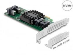 Delock PCI Express x8 kártya - 4 x belső NVMe SFF-8643 (90585) (90585) - aqua
