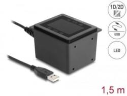 Delock USB vonalkódolvasó 1D és 2D asztallapba történő beépítésre, német verzió! (90600) (90600)