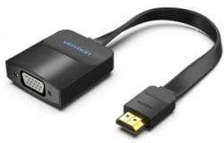 Vention HDMI - VGA lapos konverter kábel 0, 15m fekete (74345) (V74345)
