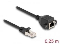Delock RJ50 bővítő kábel apa - anya S/FTP 0, 25 m fekete (80191) (80191)