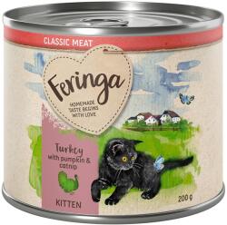 Feringa 24x200g Feringa Kitten pulyka, tök & macskamenta nedves macskatáp