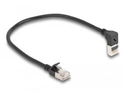 Delock RJ45 hálózati kábel Cat. 6A S/FTP 0, 25m fekete (80285) (80285)