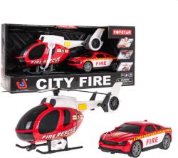 Inlea4Fun Interaktív tűzoltóautó és helikopter készlet Inlea4Fun CITY FIRE (RA-ZAU.666-75P)
