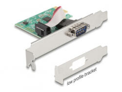 Delock PCI Express kártya > 1 x RS-232 soros csatlakozó (89948) - aqua