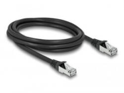 Delock RJ45 hálózati kábel Cat. 6A S/FTP PUR kültéri 0, 5m fekete (80133) (80133)