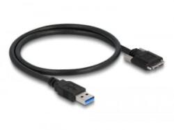 Delock USB 3.0 A-Típusú dugó - Micro-B Típusú dugó csavarokkal ellátott kábel 50cm (87798)