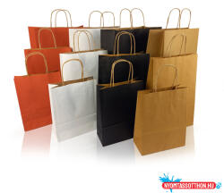 h-Green Sodrottfüles papírtáska 185x240mm 80mm talp S méret 250 db/doboz, fehér (42252) - nyomtassotthon