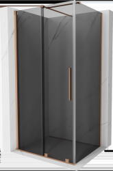 Mexen Velar, tolóajtós zuhanykabin 150 x 100 cm, 8mm szürke üveg, rézmatt, 871-150-100-41-65 (871-150-100-41-65)