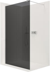 Cerano - Walk-in Onyx L/R zuhanyparaván - kerek támasz - króm, grafitüveg - 150x200 cm, CER-CER-8050BD213 (CER-CER-8050BD213)