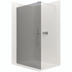 Cerano - Walk-in zuhanyparaván Onyx L/R - kerek támaszték - króm, grafitüveg - 120x200 cm, CER-CER-8050BD210 (CER-CER-8050BD210)