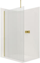 Cerano - Zuhanyzós paraván Walk-in Onyx Top L/P - kerek támasz - aranycsiszolt, hornyolt üveg - 150x200 cm, CER-CER-8050BD1598 (CER-CER-8050BD1598)