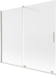 Mexen Velar, 2 szárnyas eltolható kádparaván 180 x 150 cm, 8 mm-es mattüveg, csiszolt acél, 896-180-000-31-97 (896-180-000-31-97)