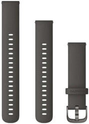 Garmin Curea Garmin Quick Release de 18 mm, silicon, gri grafit, cataramă gri (Venu 2S, Vivoactive 4S, Vivomove 3S)