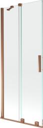 Mexen Velar, 2 szárnyas eltolható kádparaván 80 x 150 cm, 8mm átlátszó üveg, rózsaszín arany, 896-080-000-01-60 (896-080-000-01-60)