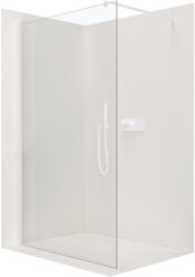 Cerano - Zuhany paraván Walk-in Onyx L/R - kerek támasz - fehér matt, átlátszó üveg - 70x200 cm, CER-CER-482959 (CER-CER-482959)