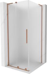 Mexen Velar L, zuhany sarok tolóajtóval 110 x 110 cm, 8 mm matt üveg, réz matt, 871-110-110-33-65 (871-110-110-33-65)