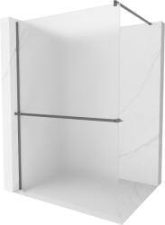 Mexen Kioto+, Walk-In zuhanyparaván polccal és akasztóval 70 x 200 cm, 8 mm-es matt üveg, grafit profil, 800-070-121-95-30 (800-070-121-95-30)