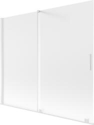 Mexen Velar, 2 szárnyas eltolható kádparaván 180 x 150 cm, 8 mm mattüveg, fehér matt, 896-180-000-31-20 (896-180-000-31-20)