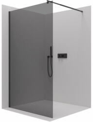 Cerano Onyx, Walk-in zuhany paraván 140x200 cm, 8mm szürke üveg, fekete profil, CER-CER-426427 (CER-CER-426427)