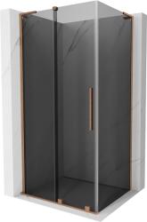 Mexen Velar L, tolóajtós zuhanykabin 120 x 100 cm, 8mm szürke üveg, rézmatt, 871-120-100-33-65 (871-120-100-43-65)