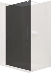 Cerano - Walk-in Onyx L/R zuhanyparaván - kerek támasz - fehér matt, grafitüveg - 160x200 cm, CER-CER-8050BD190 (CER-CER-8050BD190)