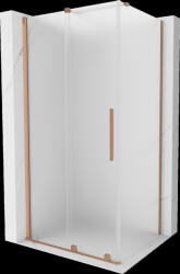Mexen Velar, tolóajtós zuhanykabin 140 x 90 cm, 8 mm-es matt üveg, rézmatt, 871-140-090-31-65 (871-140-090-31-65)