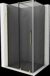 Mexen Velar, zuhanykabin tolóajtóval 100 x 80 cm, 8mm szürke üveg, arany fényes, 871-100-080-41-50 (871-100-080-41-50)