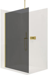 Cerano - Zuhany paraván Walk-in Onyx Top L/P - kerek támaszték - aranycsiszolt, grafitüveg - 150x200 cm, CER-CER-8050BD1434 (CER-CER-8050BD1434)