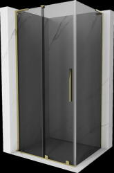Mexen Velar L, zuhanykabin tolóajtóval 90 x 100 cm, 8mm szürke üveg, arany fényes, 871-090-100-43-50 (871-090-100-43-50)