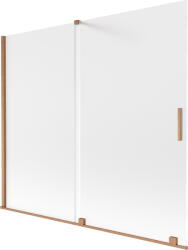 Mexen Velar, 2 szárnyas eltolható kádparaván 180 x 150 cm, 8 mm-es mattüveg, rézmatt, 896-180-000-31-65 (896-180-000-31-65)