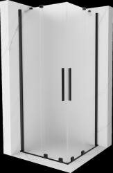 Mexen Velar Duo, tolóajtós zuhanykabin 80 x 80 cm, 8 mm-es matt üveg, fekete matt, 871-080-080-32-70 (871-080-080-32-70)