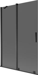 Mexen Velar, 2 szárnyas eltolható kádparaván 120 x 150 cm, 8mm szürke üveg, fekete matt, 896-120-000-41-70 (896-120-000-41-70)