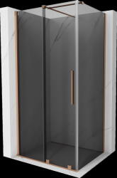 Mexen Velar, tolóajtós zuhanykabin 90 x 70 cm, 8mm szürke üveg, rézmatt, 871-090-070-41-65 (871-090-070-41-65)