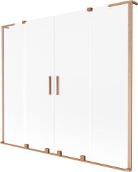 Mexen Velar L Duo, 2 szárnyas eltolható kádparaván 200 x 150 cm, 8 mm-es mattüveg, rézmatt, 896-200-003-32-65 (896-200-003-32-65)