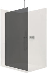 Cerano - Zuhany paraván Walk-in Onyx Top L/P - kerek támasz - króm, grafitüveg - 90x200 cm, CER-CER-8050BD1416 (CER-CER-8050BD1416)