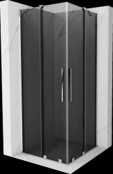 Mexen Velar Duo, zuhanykabin tolóajtóval 100 x 100 cm, 8mm szürke üveg, króm, 871-100-100-42-01 (871-100-100-42-01)