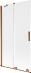 Mexen Velar, 2 szárnyas eltolható kádparaván 100 x 150 cm, 8 mm matt üveg, rézmatt, 896-100-000-31-65 (896-100-000-31-65)