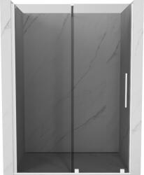 Mexen Velar, tolózuhanyajtó nyitáshoz 140 cm, 8mm szürke üveg, fehér matt, 871-140-000-41-20 (871-140-000-41-20)