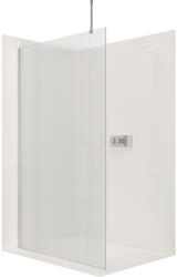 Cerano - Zuhany paraván Walk-in Onyx Top L/P - kerek merevítő - króm, hornyolt üveg - 50x200 cm, CER-CER-8050BD1588 (CER-CER-8050BD1588)