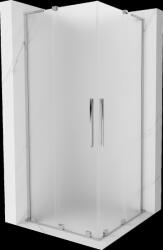 Mexen Velar L Duo, zuhanykabin tolóajtóval 100 x 100 cm, 8 mm-es mattüveg, króm, 871-100-100-02-33-01 (871-100-100-02-33-01)