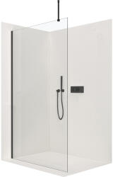 Cerano - Zuhanykabin Walk-in Onyx Top L/P - kerek támasz - fekete matt, átlátszó üveg - 70x200 cm, CER-CER-8050BD1694 (CER-CER-8050BD1694)