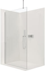 Cerano - Zuhanyfal Walk-in Onyx Top L/P - kerek támasz - króm, átlátszó üveg - 90x200 cm, CER-CER-8050BD1708 (CER-CER-8050BD1708)